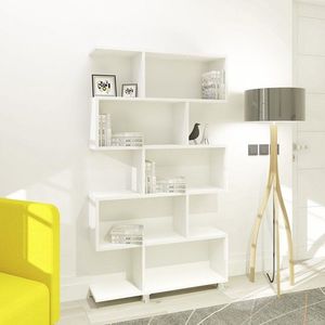 Biblioteca Nilufer, Elegance, 90x20x156 cm, alb imagine