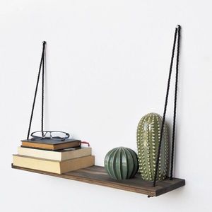 Raft pentru perete Aa046, Evila Originals, 60x13 cm, bej/negru imagine