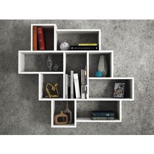 Raft pentru perete Parola, Tera Home, 115.5x14.5x103.5 cm, alb imagine