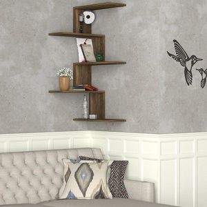 Raft pentru perete Caniko, Woody Fashion, 51.5x22x109 cm, maro imagine