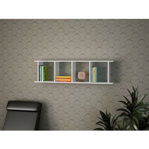 Raft pentru perete Snow, Woody Fashion, 120x19.5x33.6 cm, alb imagine
