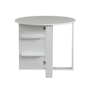Masa pentru dining Middle, Comforty, 90x77 cm, blat pliabil, alb imagine