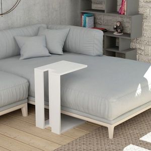 Masuta pentru living Muju, Decotie, 30x40x57 cm, alb imagine
