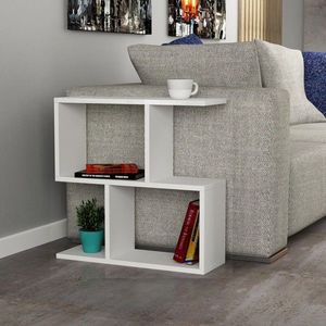 Masuta pentru living Mania, Decotie, 60x20x60 cm, alb imagine
