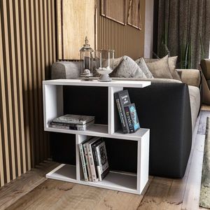 Masuta pentru living Life, Kalune Design, 60x20x60 cm, alb imagine