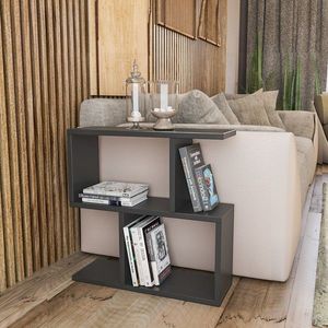 Masuta pentru living Life, Kalune Design, 60x20x60 cm, antracit imagine