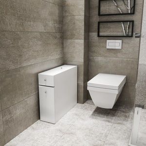 Dulap multifunctional pentru baie Calencia, Kalune Design, 19x60x55 cm, alb imagine