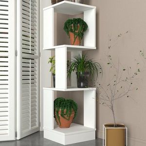 Suport pentru ghivece Levander, Talon, 35 x 35 x 120.4 cm, alb imagine