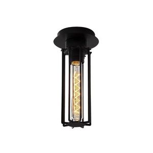 Plafoniera Likya N-1015, Noor, 12 x 25 cm, 1 x E27, 100W, negru imagine