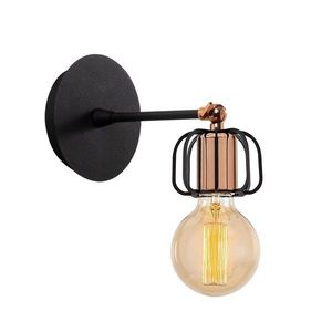 Aplica de perete Demre N-1206, Noor, 14 x 20 cm, 1 x E27, 100W, negru imagine