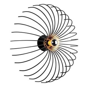 Aplica de perete Aspendos N-643, Noor, 16 x 56 cm, 1 x E27, 100W, negru imagine