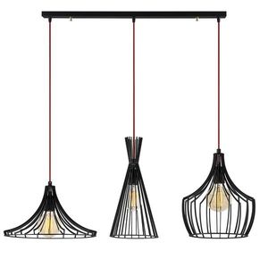 Lustra Mezopotamya N-1287, Noor, 110 x 122 cm, 3 x E27, 100W, negru imagine