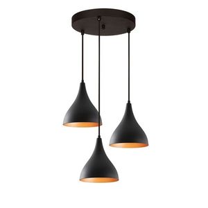 Lustra Berceste N-1397, Noor, 46 x 119 cm, 3 x E27, 100W, negru imagine