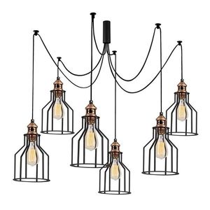 Candelabru Alacati N-1091, Noor, 110 x 137 cm, 6 x E27, 100W, negru imagine