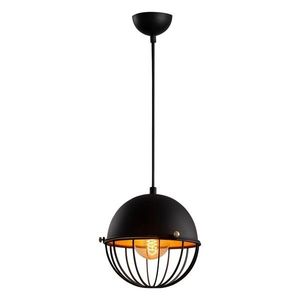 Lustra Sivani Tel MR - 737, Opviq, 20 x 116 cm, 1 x E27, 40W, negru/auriu imagine