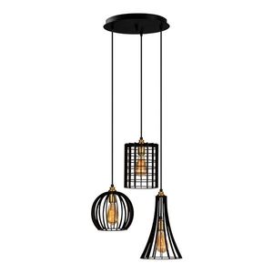 Lustra Fellini MR - 933, Opviq, 49 x 130 cm, 3 x E27, 100W, negru imagine