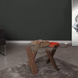 Masuta de cafea Roman Mini, Comforty, 57x57x41 cm, stejar inchis imagine