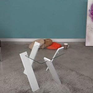 Masuta de cafea Roman Mini, Comforty, 57x57x41 cm, alb stralucitor imagine