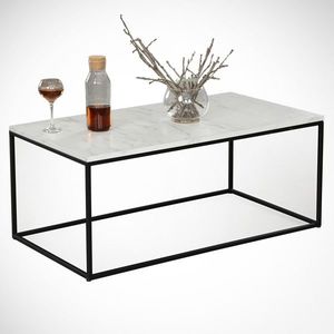Masuta de cafea Cosco Marmo, Comforty, 95x55x43 cm, albnegru imagine