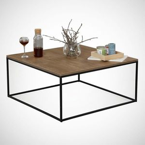 Masuta de cafea Poly Caucasian, Comforty, 75x75x43 cm, stejar caucazian imagine