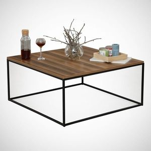 Masuta de cafea Poly Walnut, Comforty, 75x75x43 cm, aluna imagine