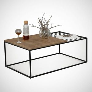 Masuta de cafea Zinus Caucasian, Comforty, 95x55x43 cm, stejar caucazian imagine