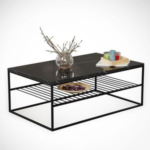 Masuta de cafea Etna Royal, Comforty, 95x55x43 cm, negrualb imagine