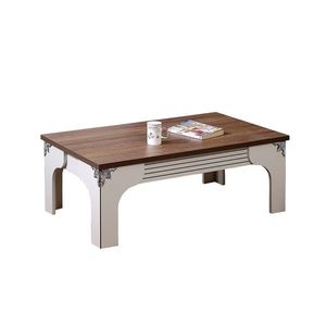 Masuta de cafea Gazel, Comforty, 110x65x45 cm, alb/maro imagine