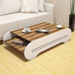 Masuta de cafea Cool Walnut, Hommy Craft, 120x64x30 cm, aluna/alb imagine
