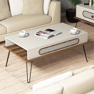 Masuta de cafea Ekol Cream, Hommy Craft, 105x60x46 cm, crem imagine