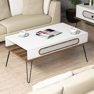 Masuta de cafea Ekol White, Hommy Craft, 105x60x46 cm, alb imagine