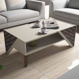 Masuta de cafea Beril Cream, Hommy Craft, 105x58x40 cm, crem imagine