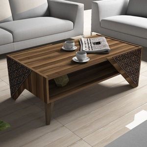 Masuta de cafea Beril Walnut, Hommy Craft, 105x58x40 cm, aluna imagine