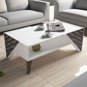 Masuta de cafea Beril White, Hommy Craft, 105x58x40 cm, alb imagine