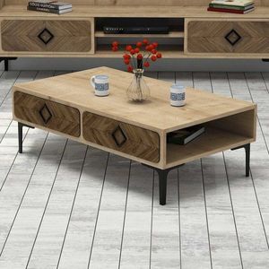 Masuta de cafea Samba Oak, Hommy Craft, 105x60x34, 6 cm, stejar imagine