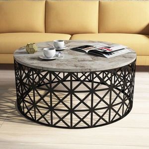 Masuta de cafea Selin White, Hommy Craft, 90x90x38 cm, alb imagine