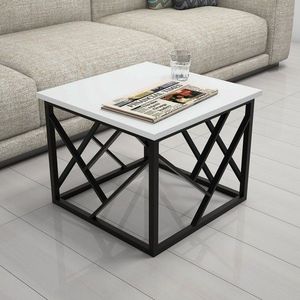 Masuta de cafea Woda White, Puqa Design, 53, 5x53, 5x41, 8 cm, alb imagine