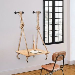 Raft pentru perete CM-002, Bueno, 60x55x90 cm, negru imagine