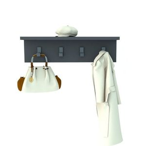 Raft pentru perete Ayla, Puqa Design, 60x16, 3x14, 5 cm, antracit imagine