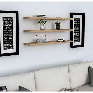 Set 3 rafturi pentru perete Boss, Puqa Design, safir imagine