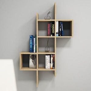 Raft pentru perete Keno, Puqa Design, 78, 6x20x125 cm, safir imagine