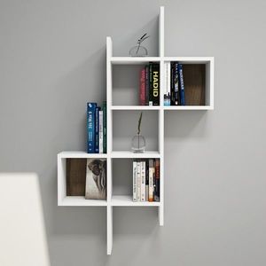 Raft pentru perete Keno, Puqa Design, 78, 6x20x125 cm, alb imagine