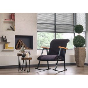 Scaun balansoar Yoka, Futon, 86x60x96 cm, metal, negru imagine