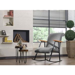 Scaun balansoar Yoka, Futon, 86x60x96 cm, metal, gri imagine