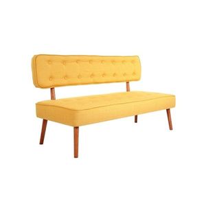 Canapea fixa Westwood Loveseat, Zeon, 2 locuri, 140x64x78 cm, lemn, galben imagine