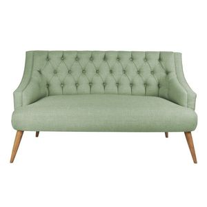 Canapea fixa Lamont, Zeon, 2 locuri, 140x74x80 cm, lemn, verde petrol imagine
