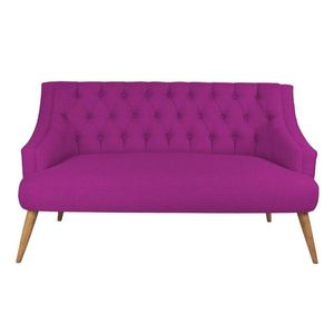 Canapea fixa Lamont, Zeon, 2 locuri, 140x74x80 cm, lemn, mov imagine