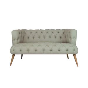 Canapea fixa West Monroe, Zeon, 2 locuri, 140x75x76 cm, lemn, gri imagine