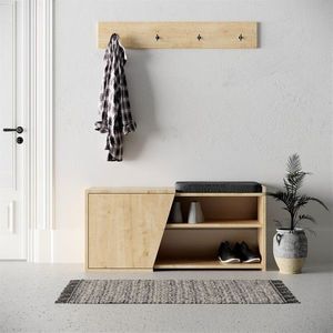 Pantofar Fiona, Decortie, 104x37x47 cm, PAL melaminat, oak imagine