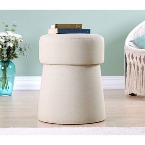 Taburet, Fluffe, 209FLF1207, 50% bumbac, 50% in, Crem imagine